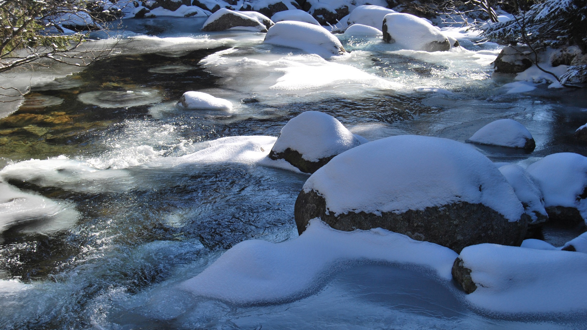 Замёрзжая речка обои