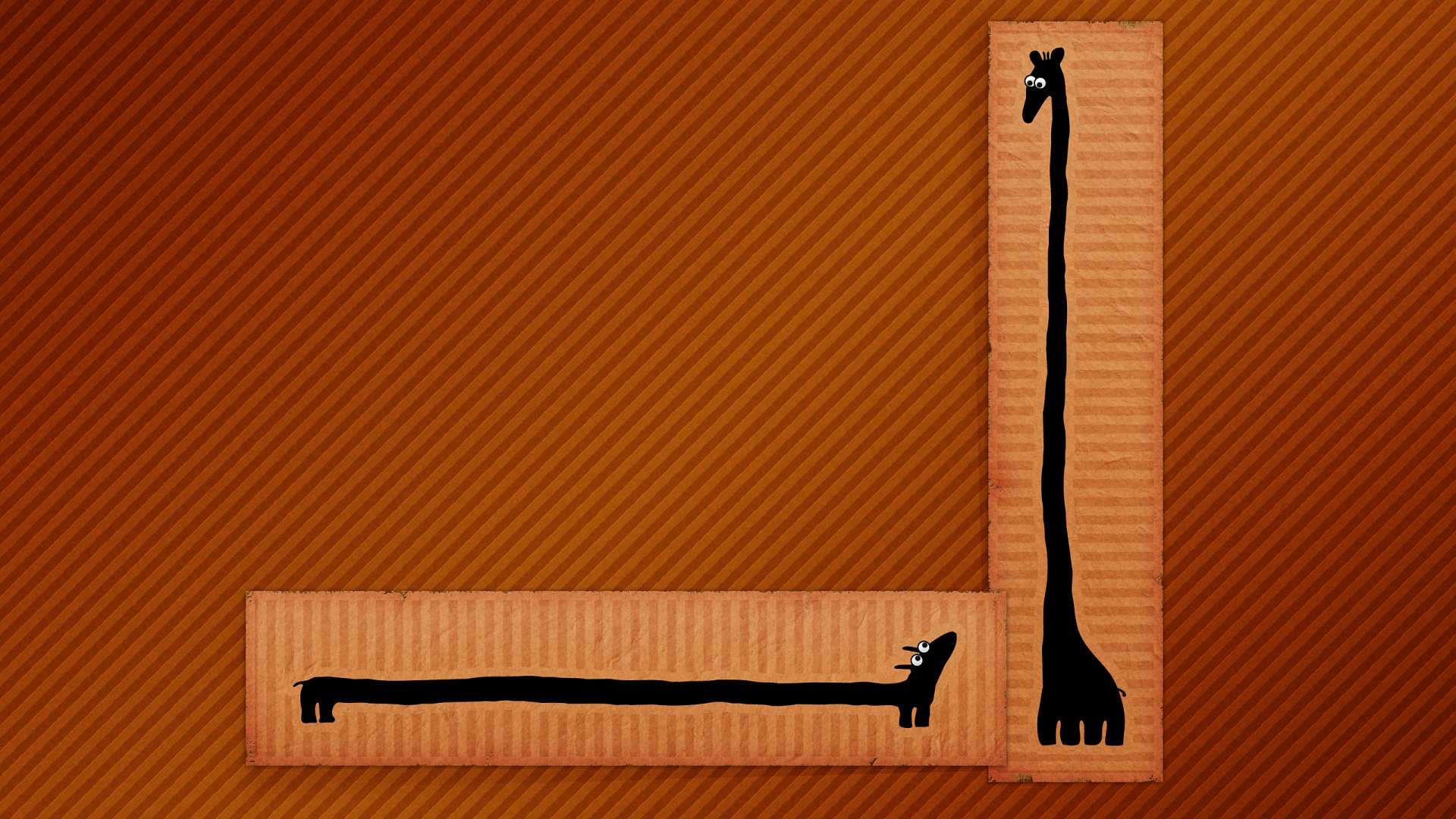 Жираф и такса обои