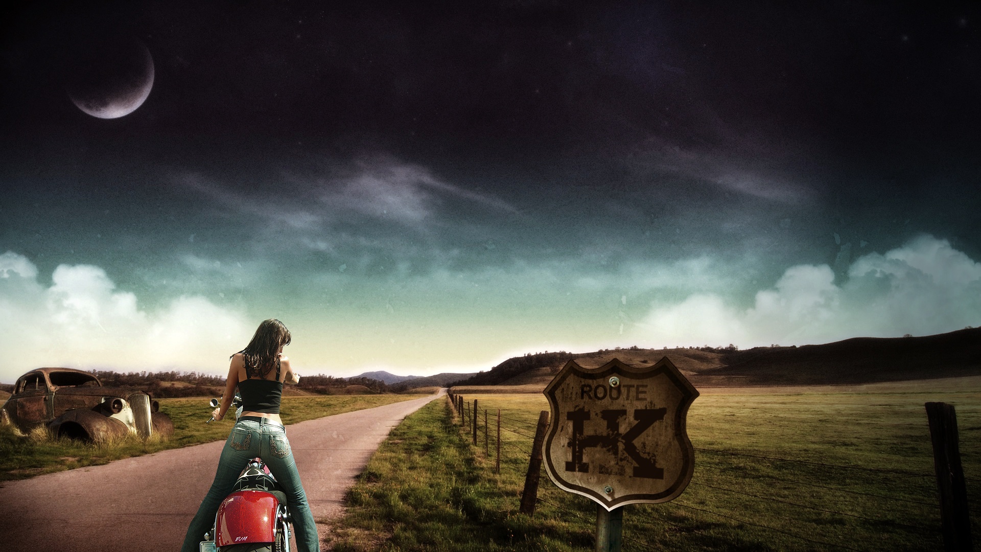 Путешествие на мотоцикле обои
