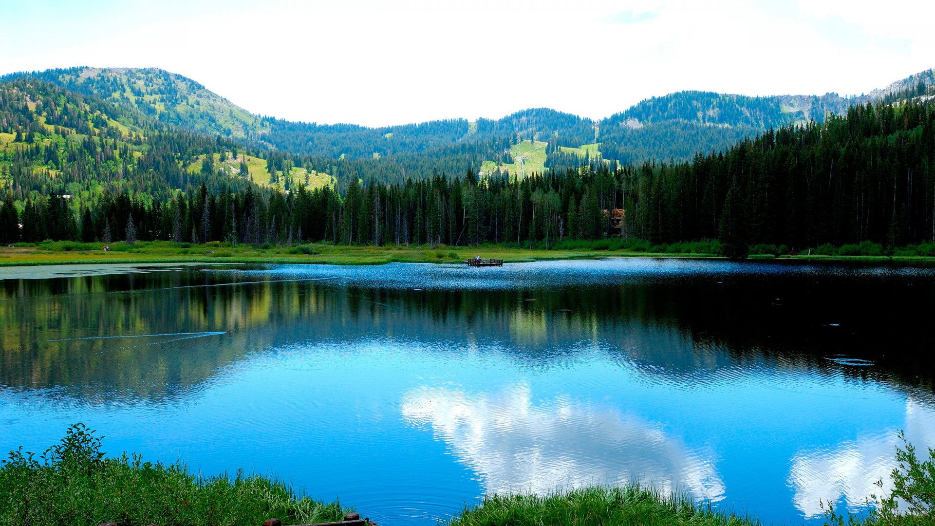 Горное озеро обои