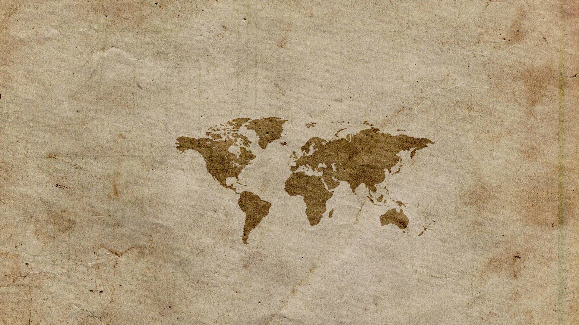 Карта мира на старой бумаге обои