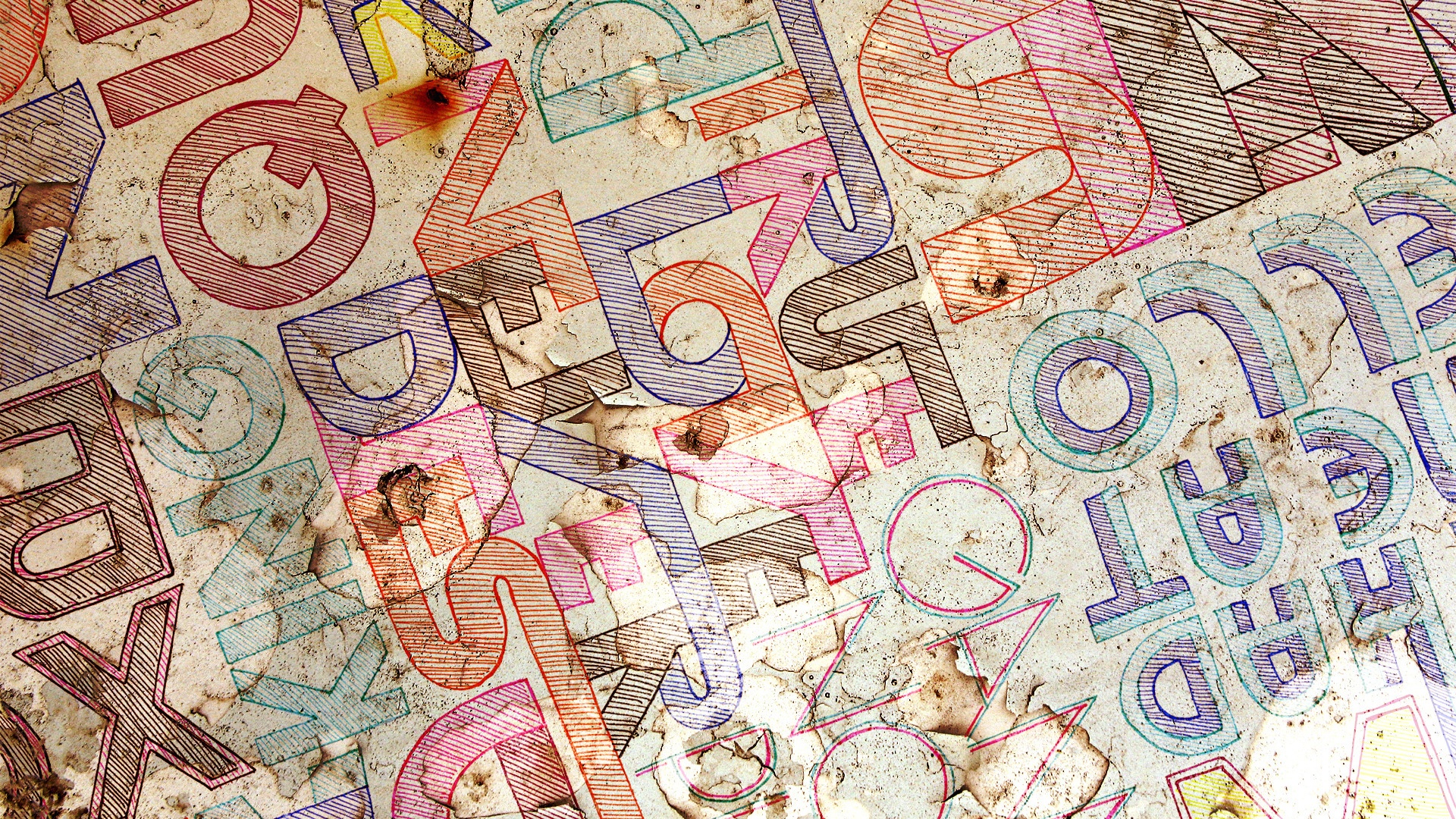 Буквы и надписи обои