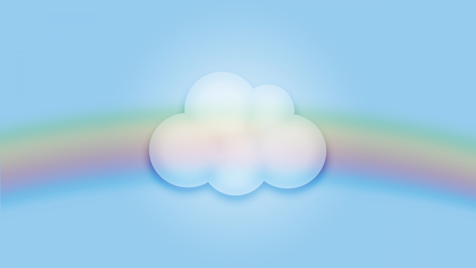 Облако за радугой обои