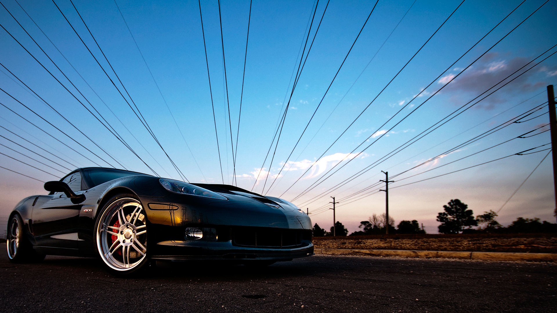 Чёрное авто обои