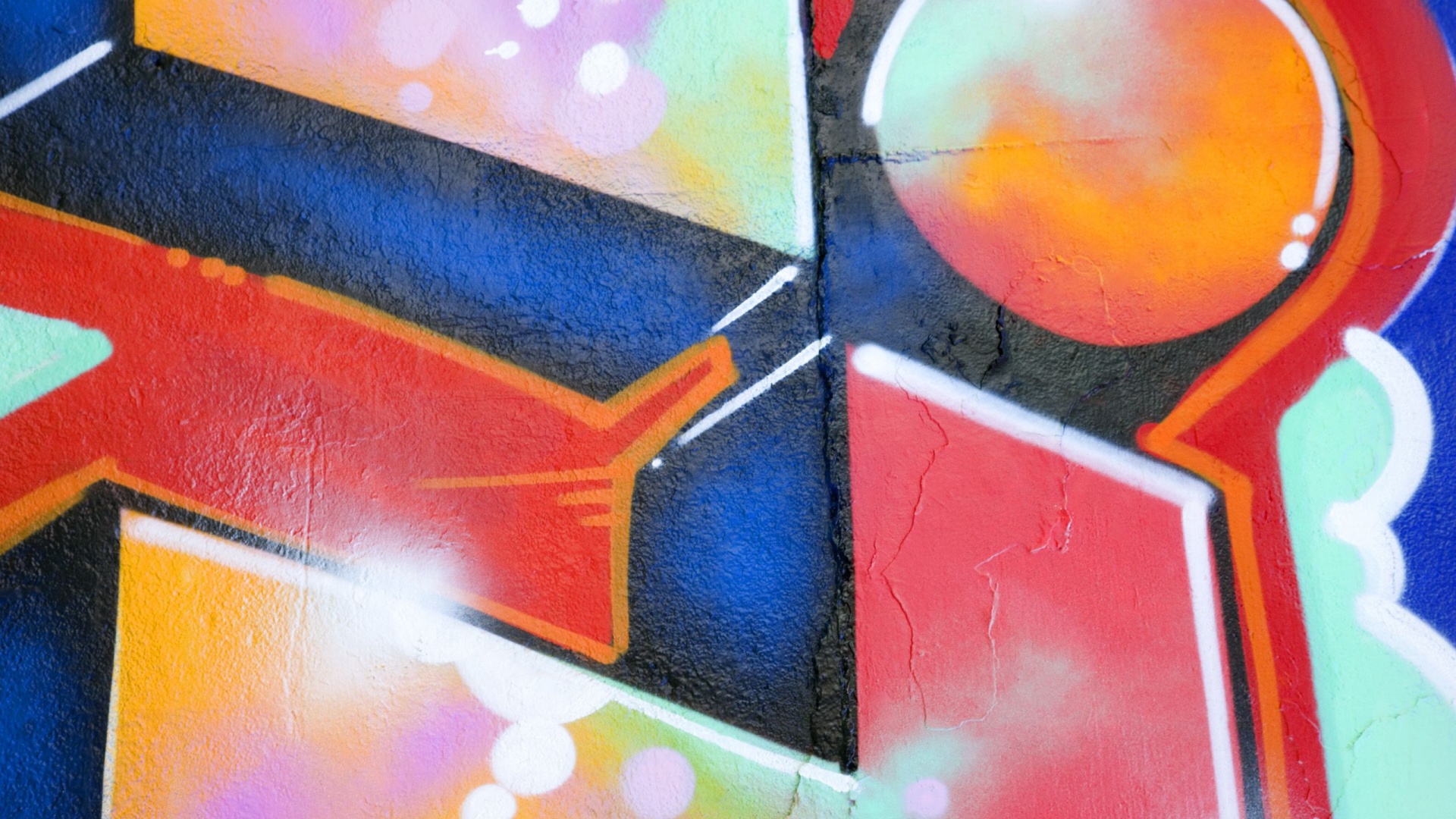 Граффити на стене обои