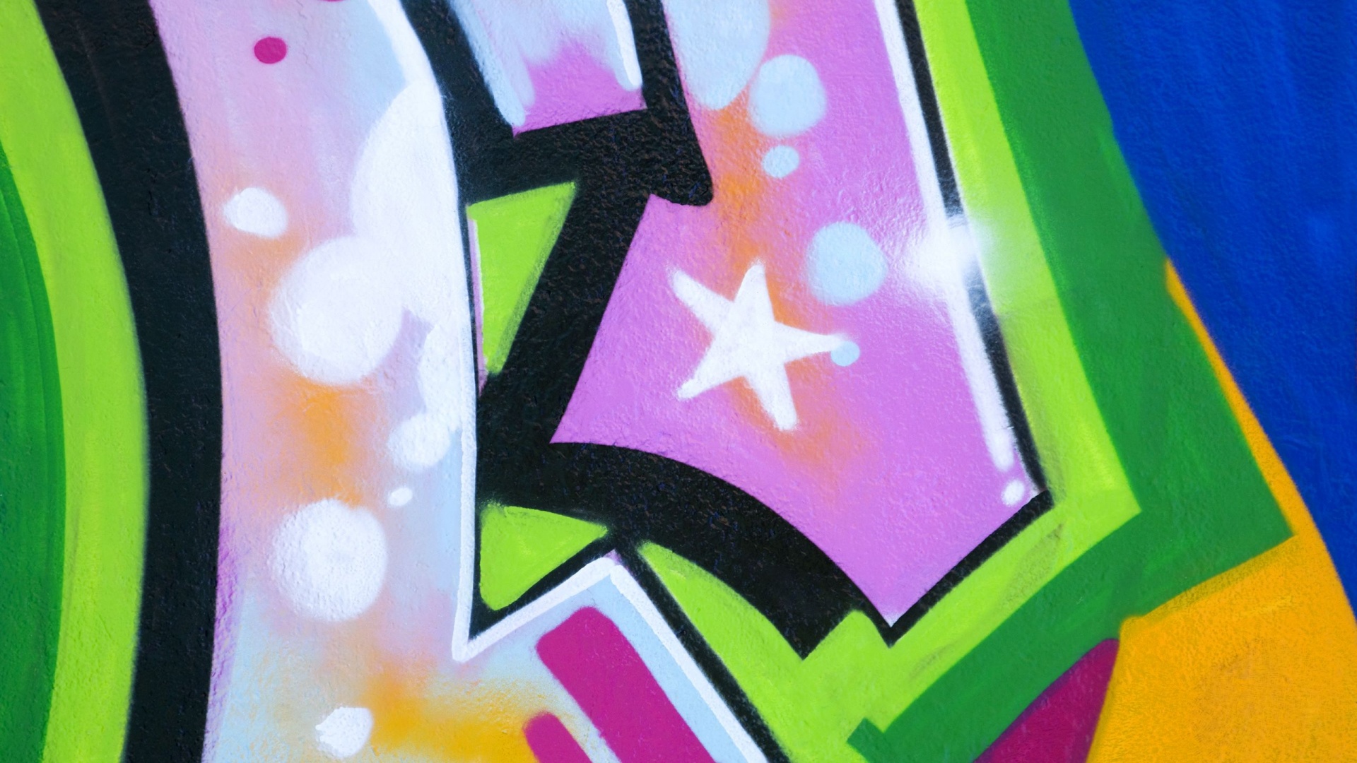 Блик на граффити обои