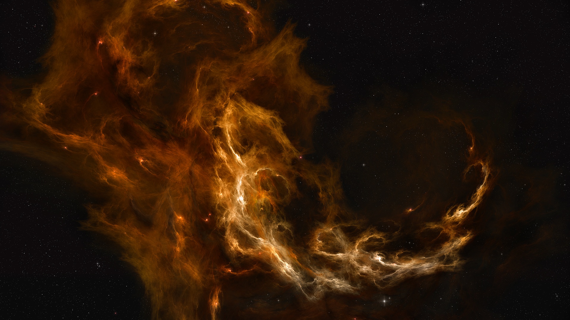 Яркая космическая туманность обои