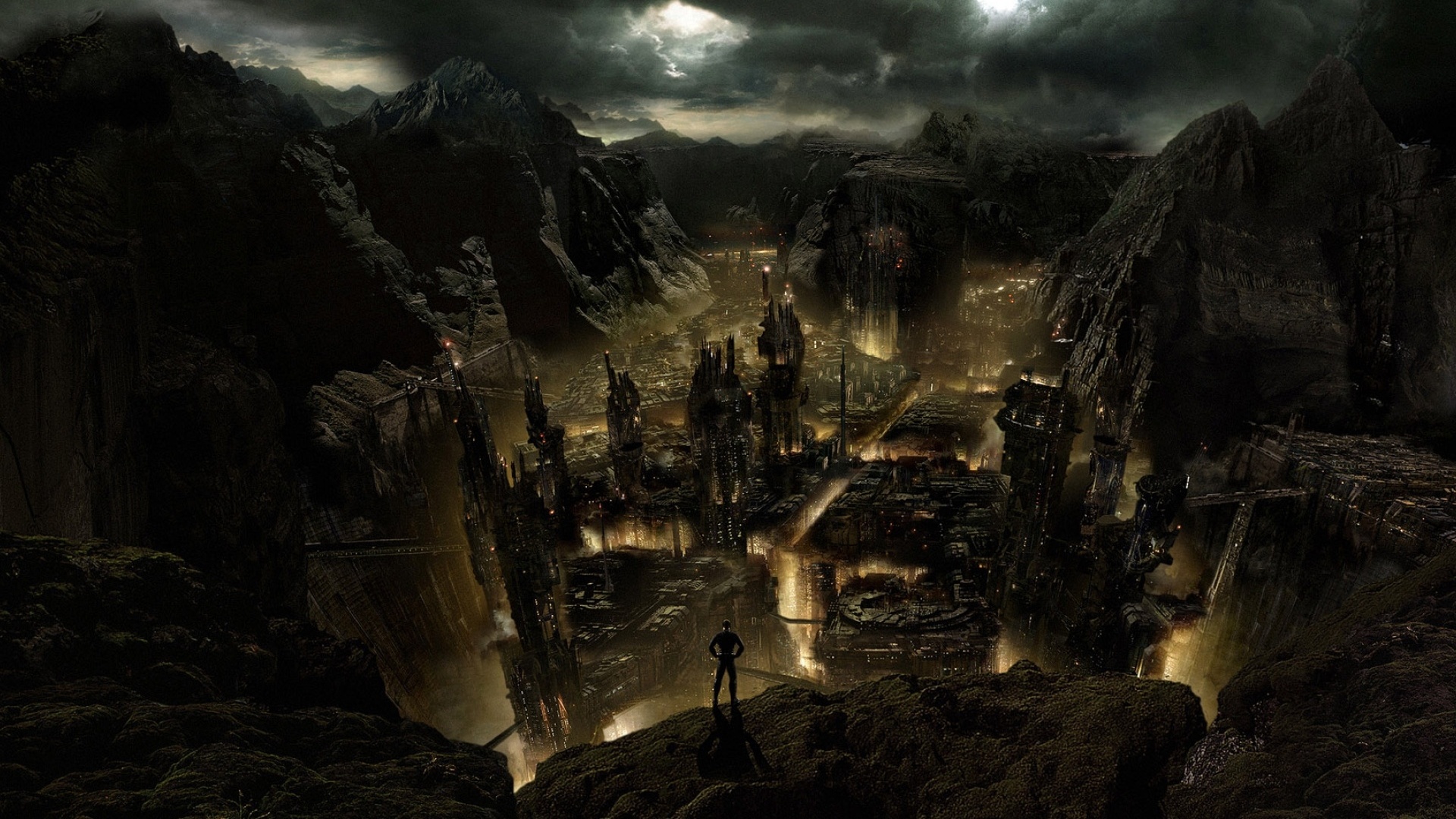 Таинственный город обои