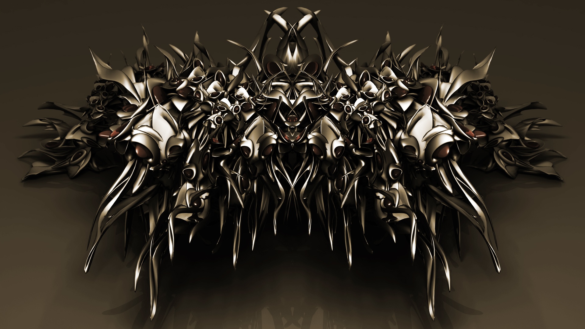 Страшная трехмерная абстракция обои