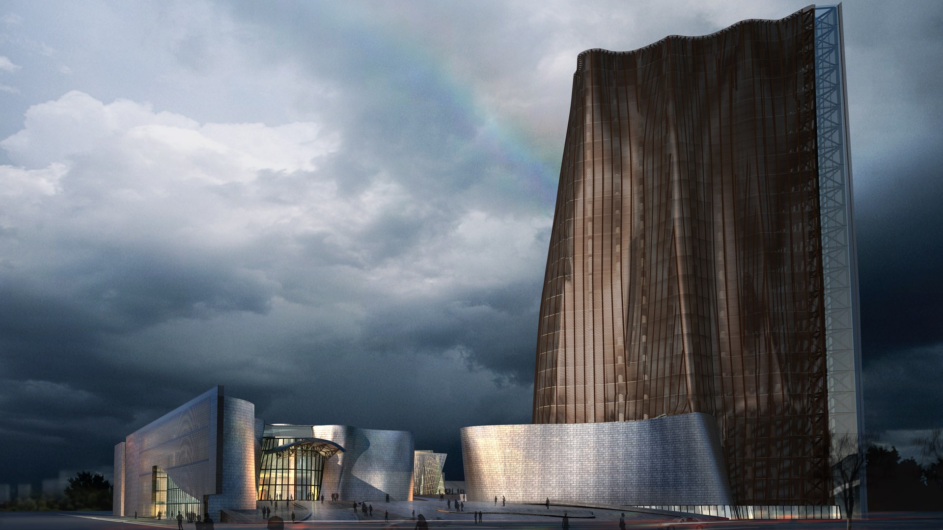 Здание обои