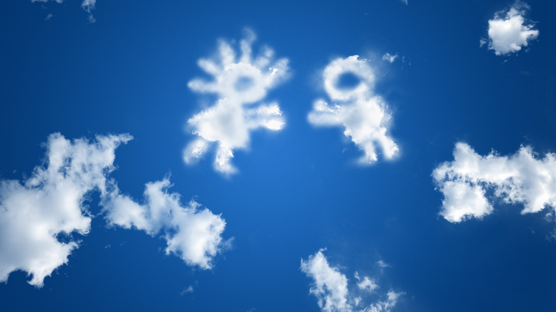 Фигуры из облакоа обои