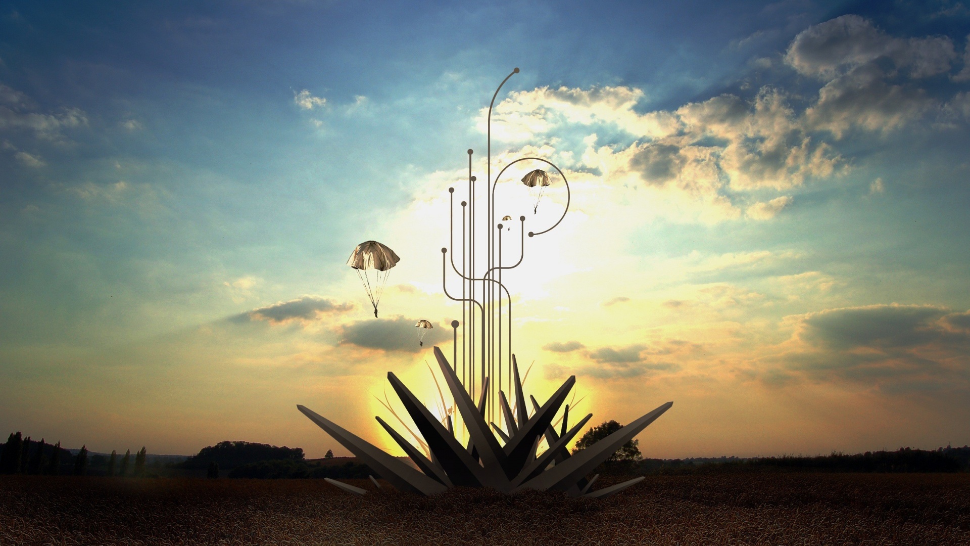 Абстрактный взрыв в настоящем мире обои