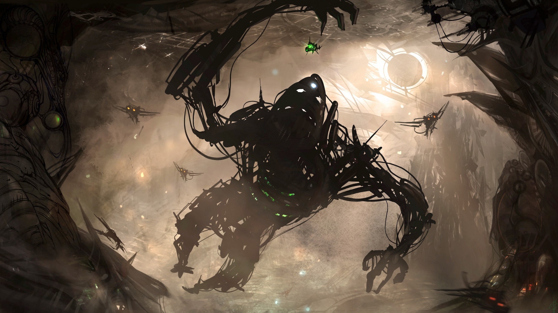 Подзёмный темный монстр обои