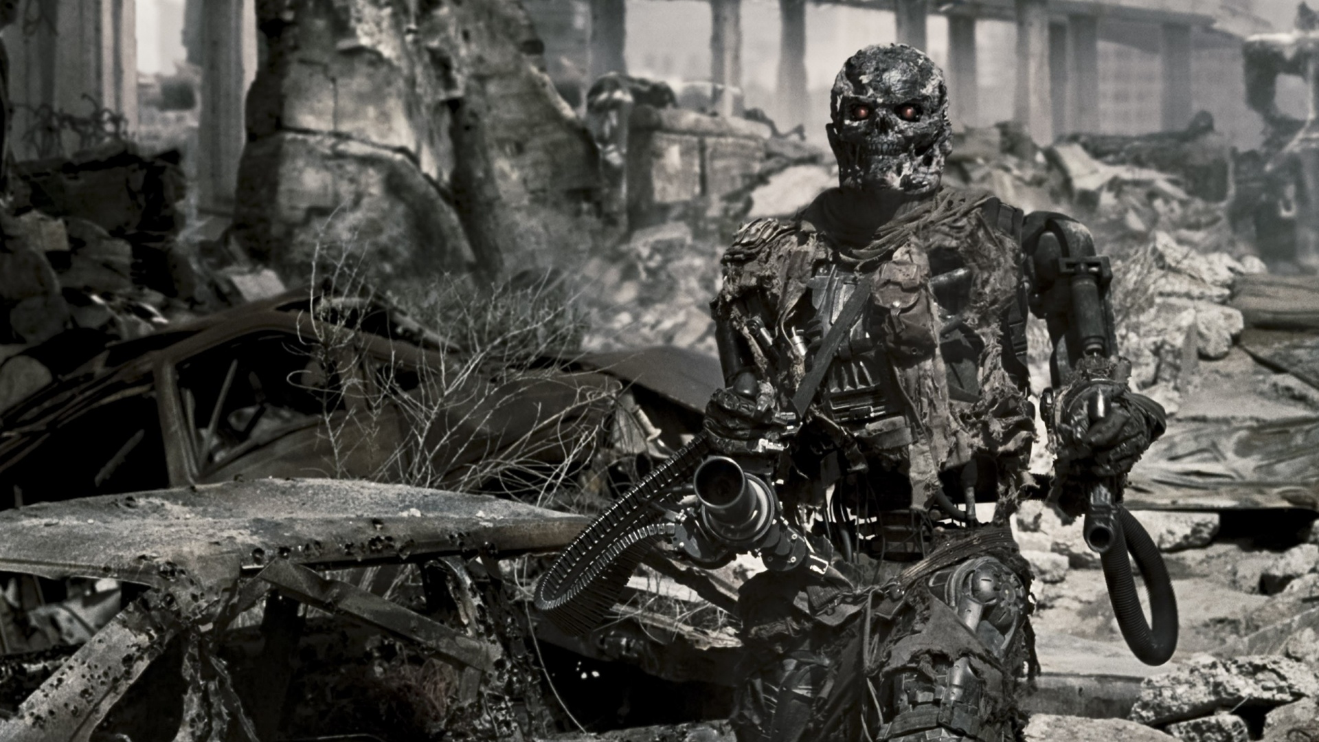 Терминатор на развалинах обои