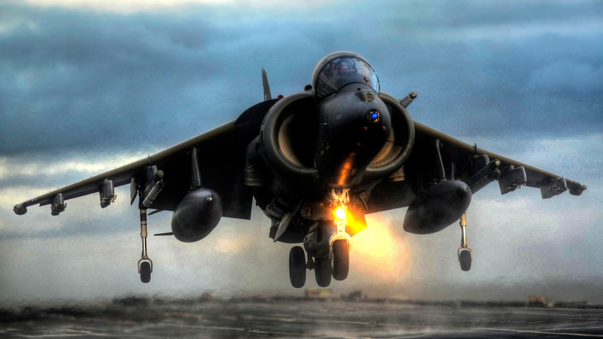 Истребитель на взлете обои