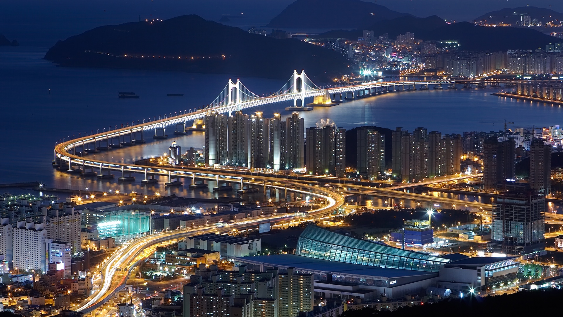 Ночной город обои