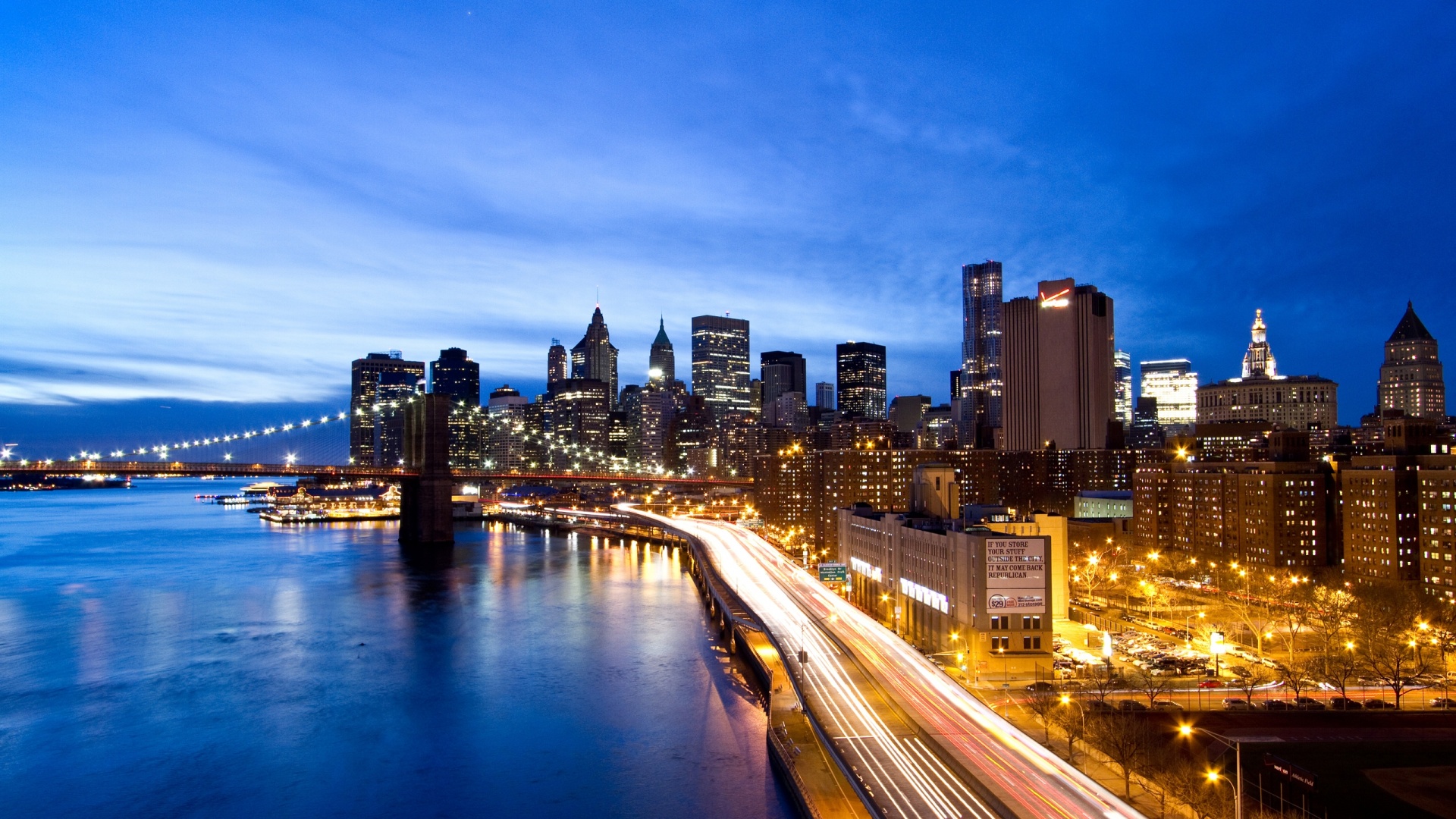 Город светит окнами в ночи обои