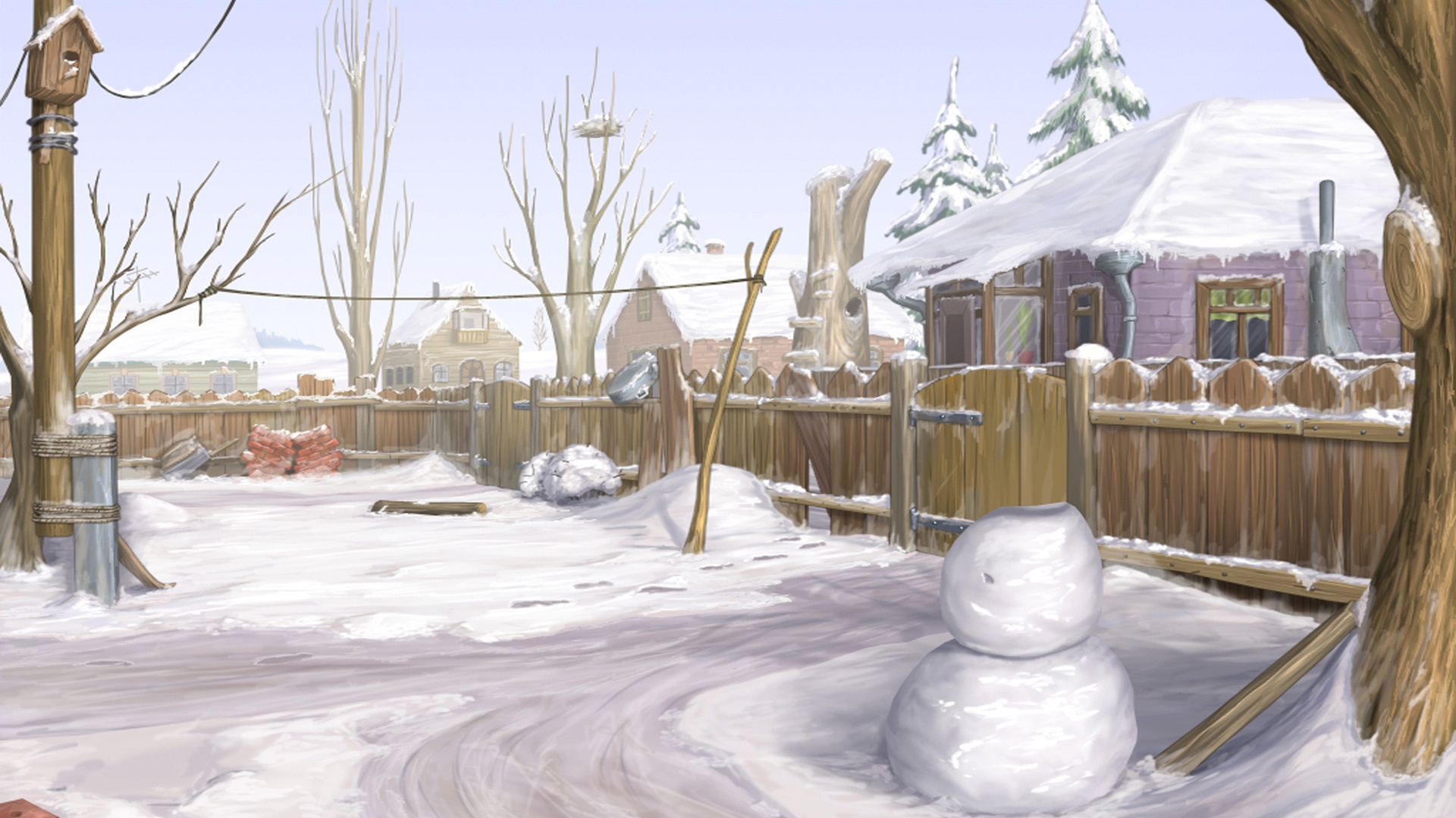 Снеговик обои