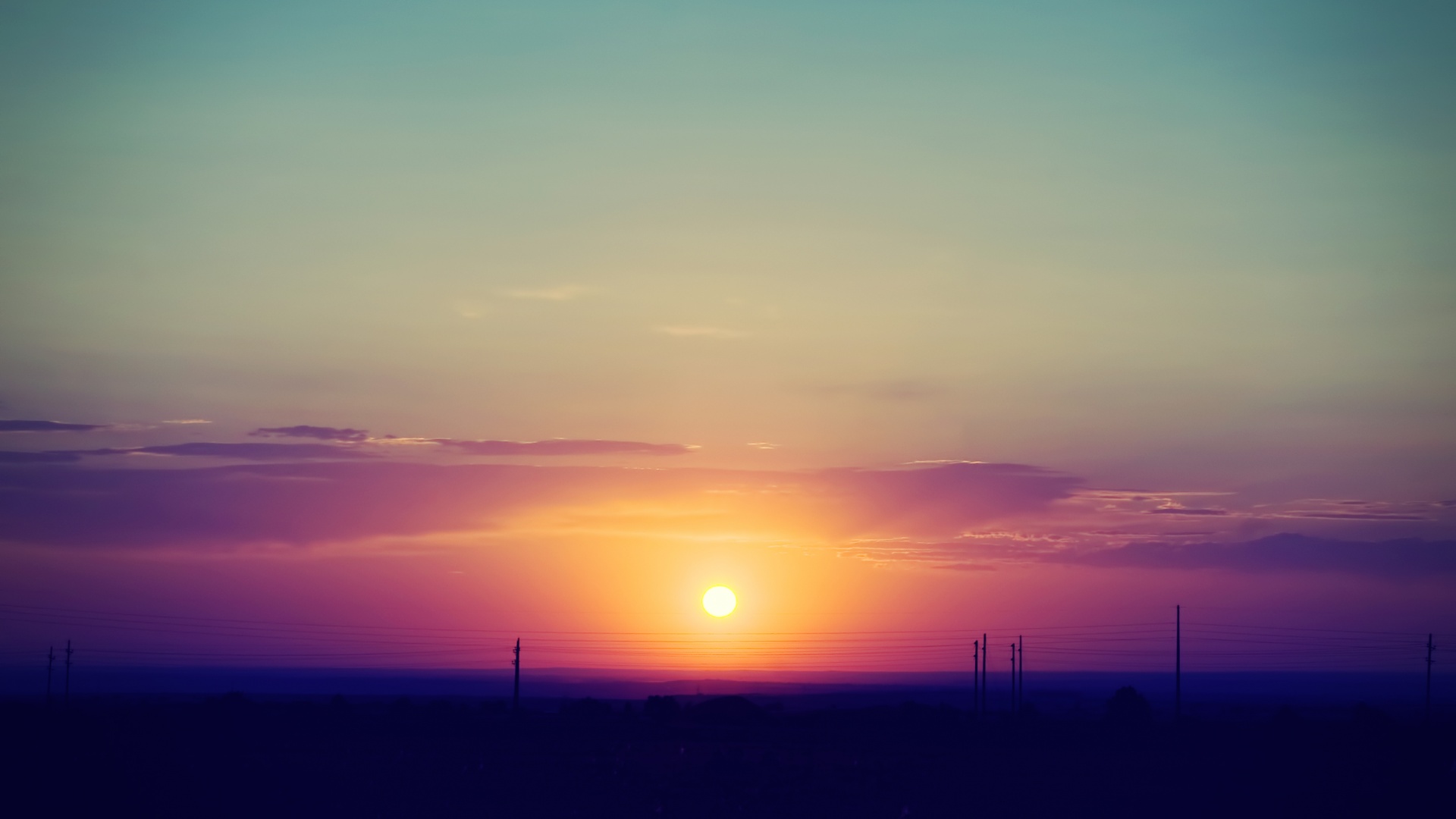 Сказочный закат обои