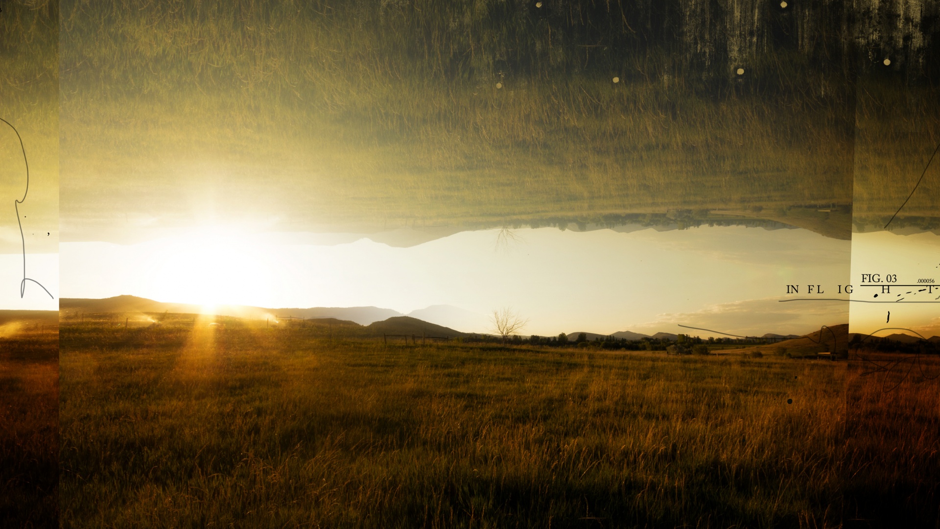 Перевернутый пейзаж обои