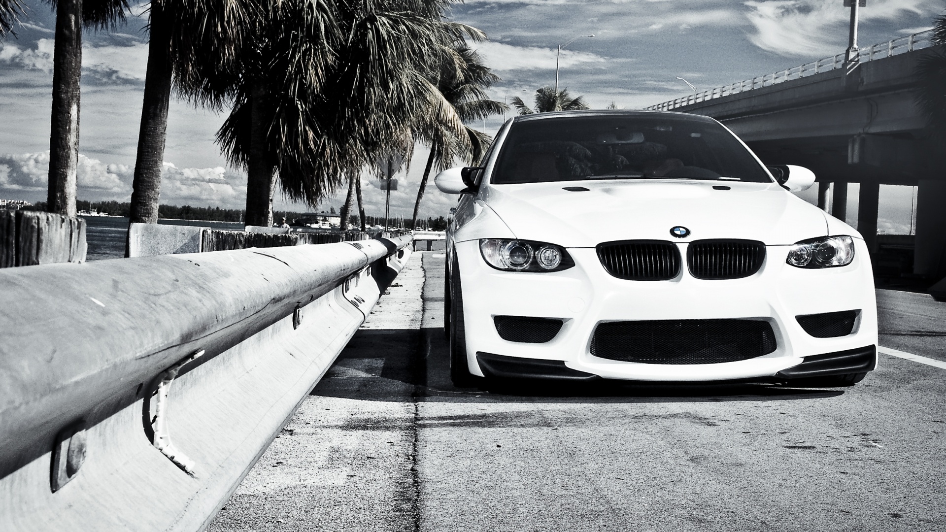 BMW в тропиках обои