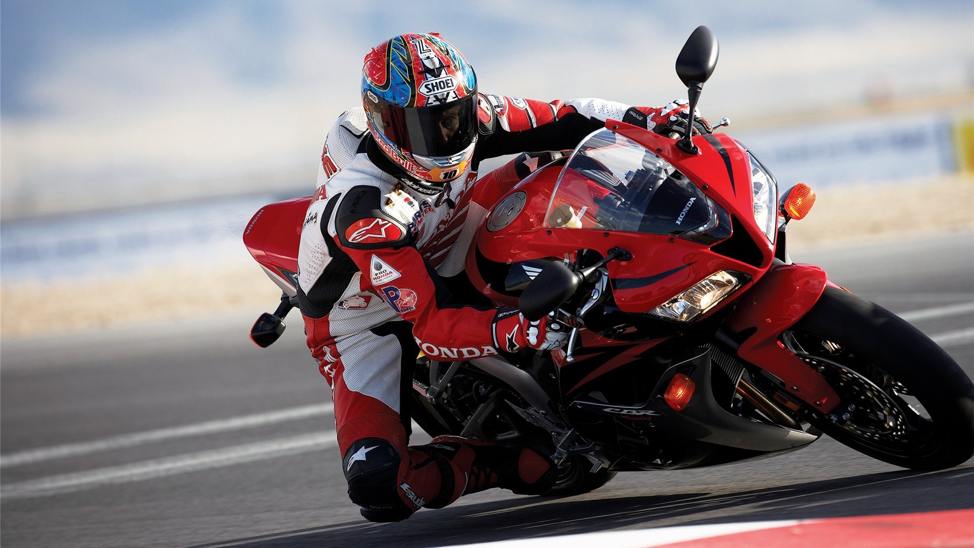 Мотоциклист на Хонде обои