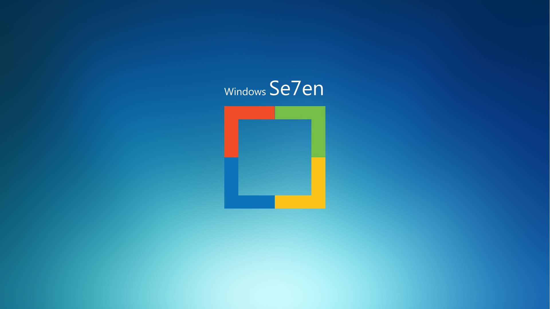 Квадратное лого Windows Seven обои