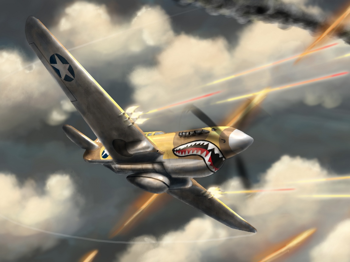 Истребитель акула обои