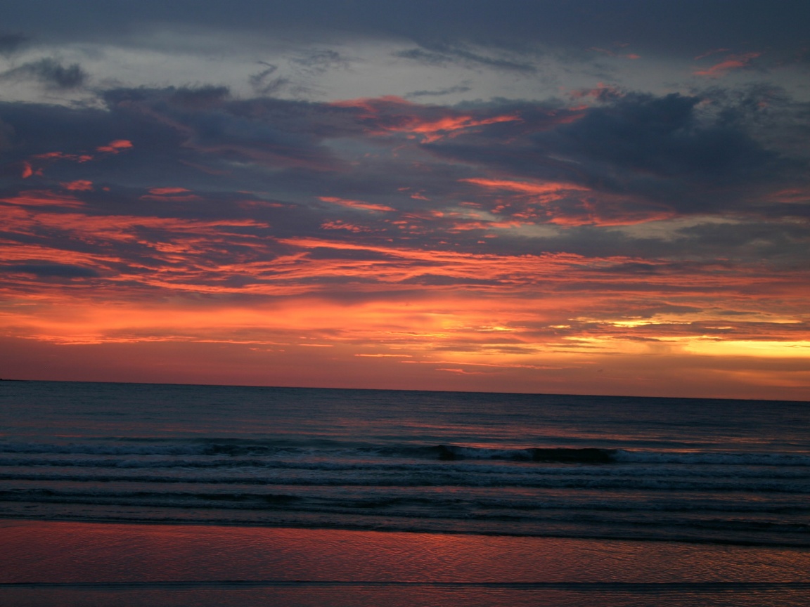 Закат на море обои