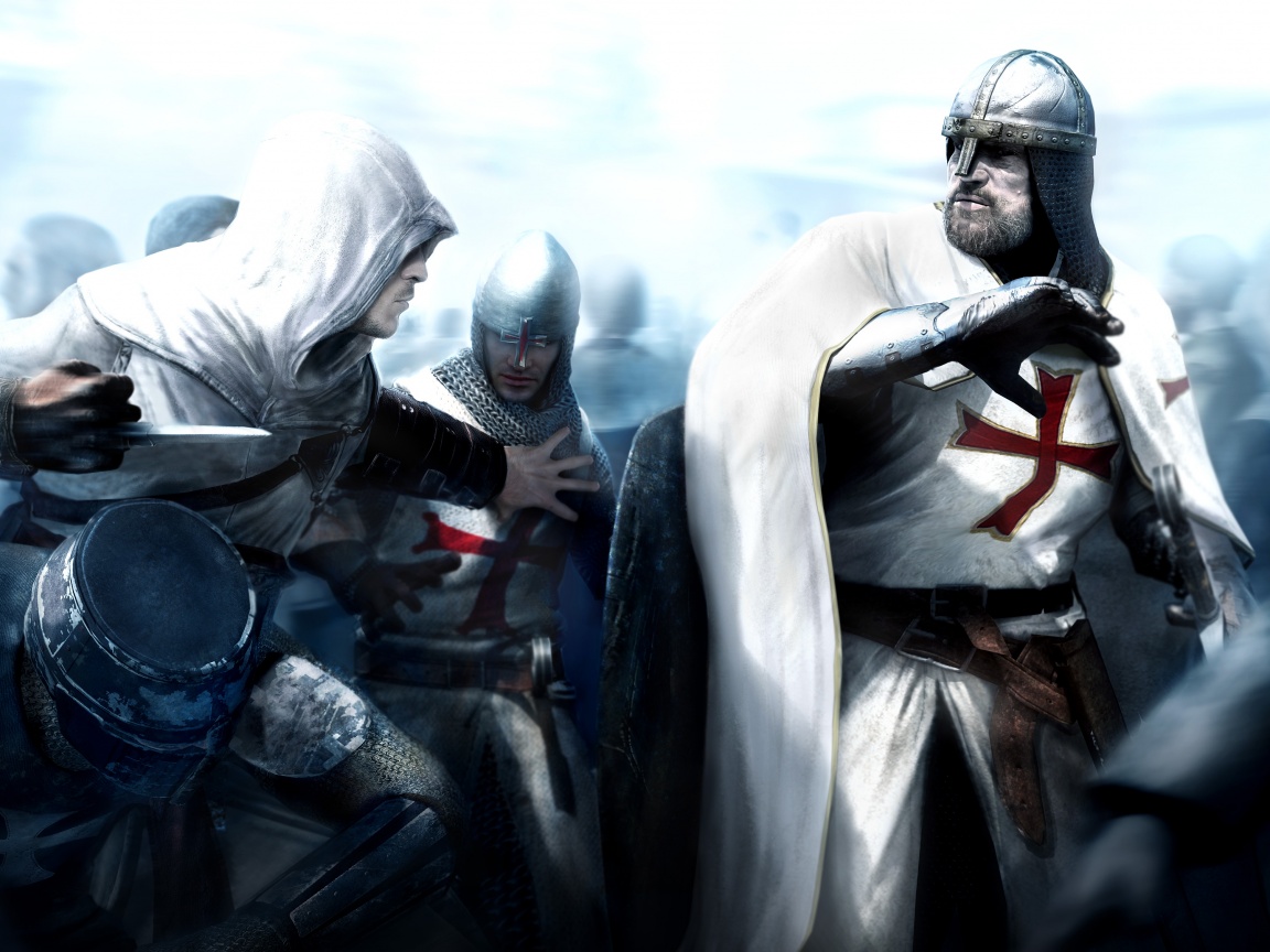 Ассасин убивает томплиера обои