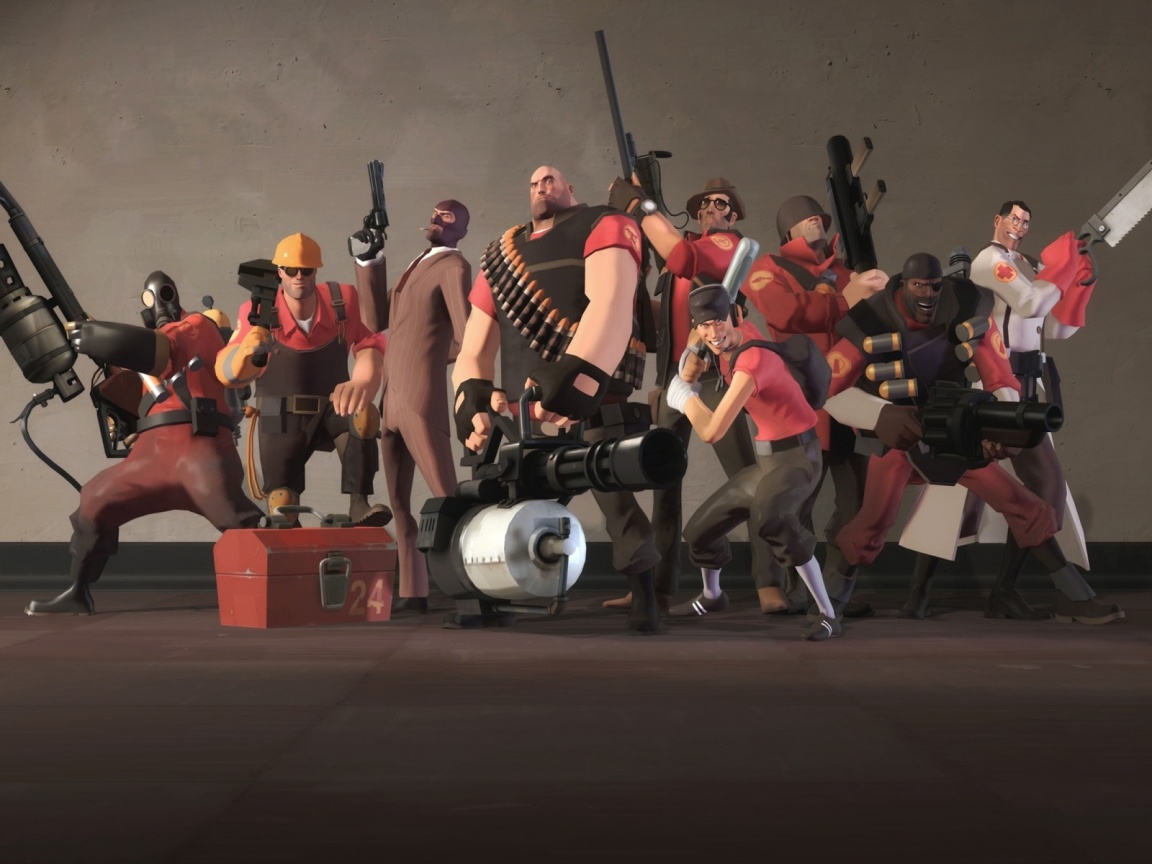 Герои игры Team Fortress 2 обои
