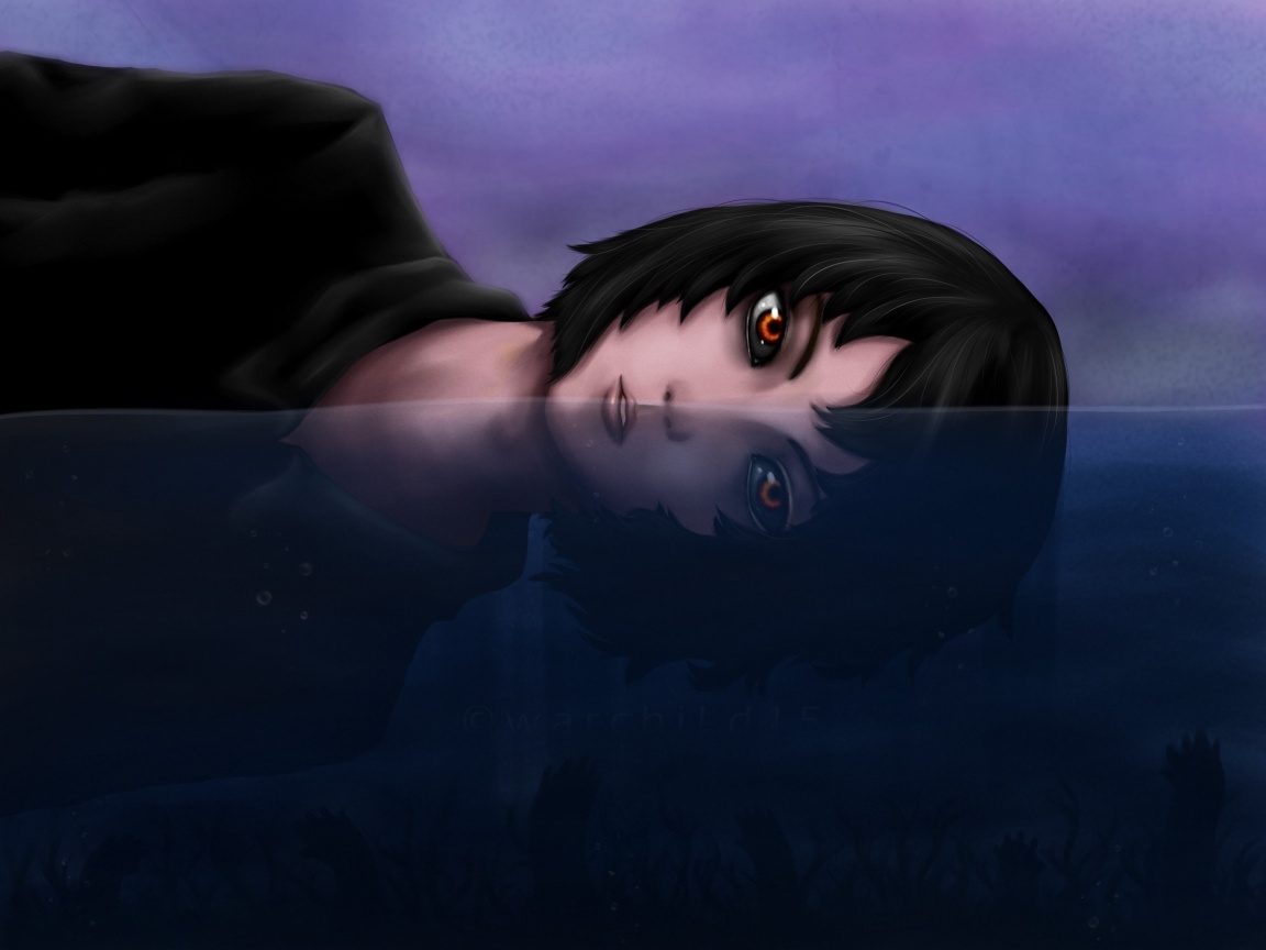 Девочка в воде обои