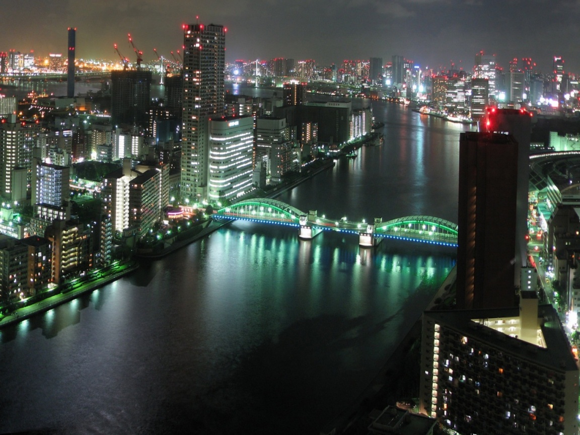 Панорама Токио обои