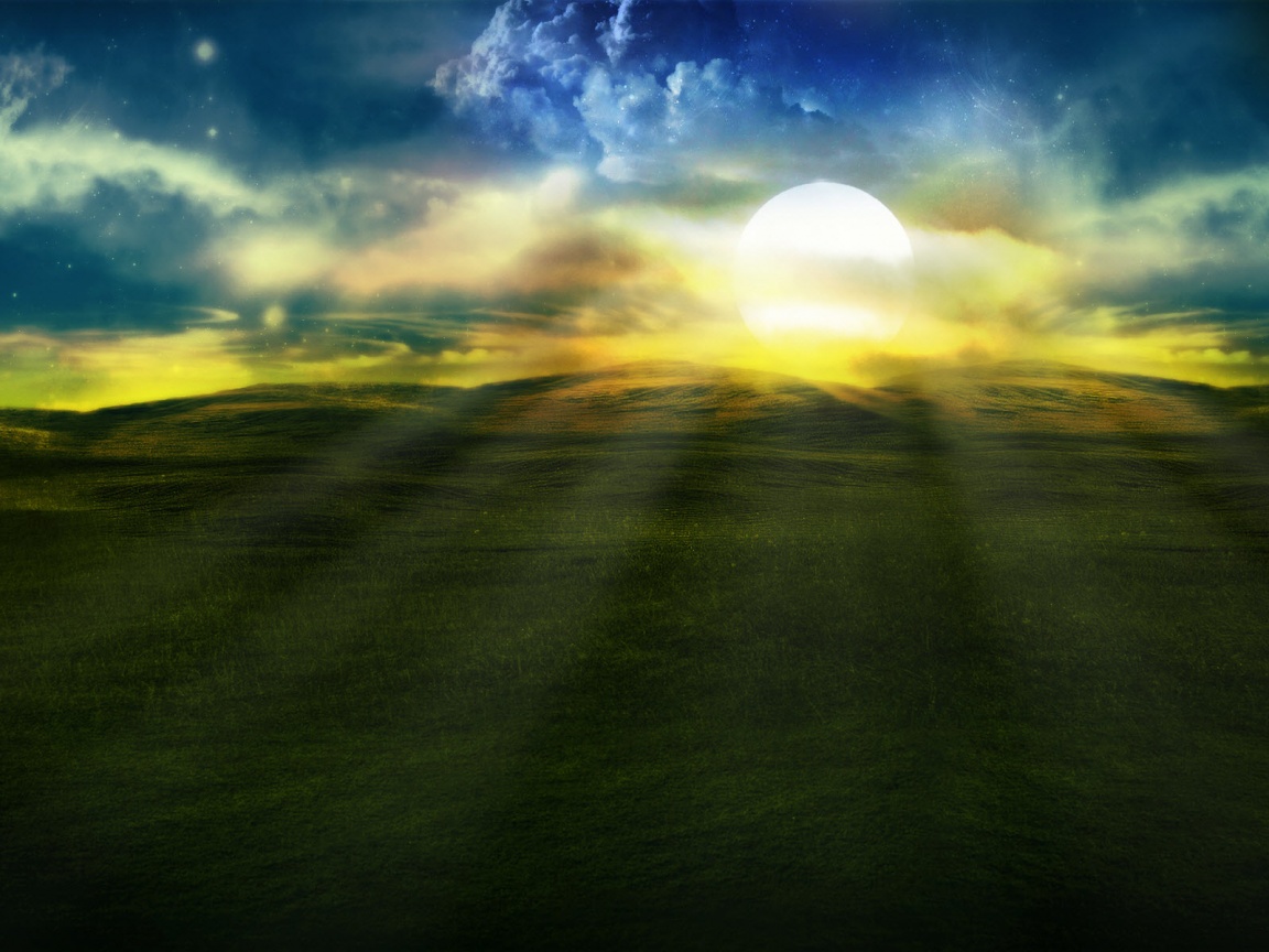 Белое солнце обои