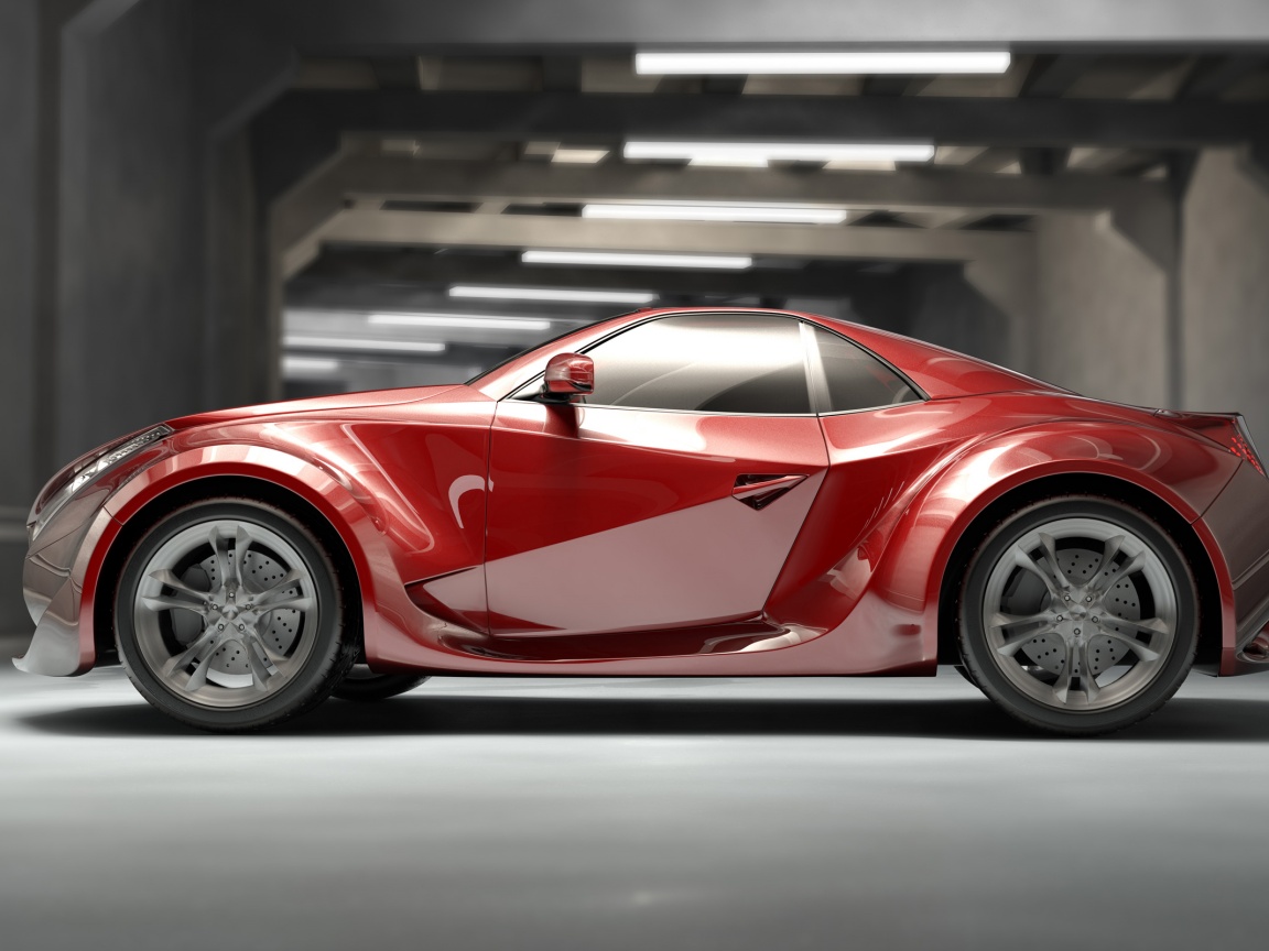 Красный концепт обои