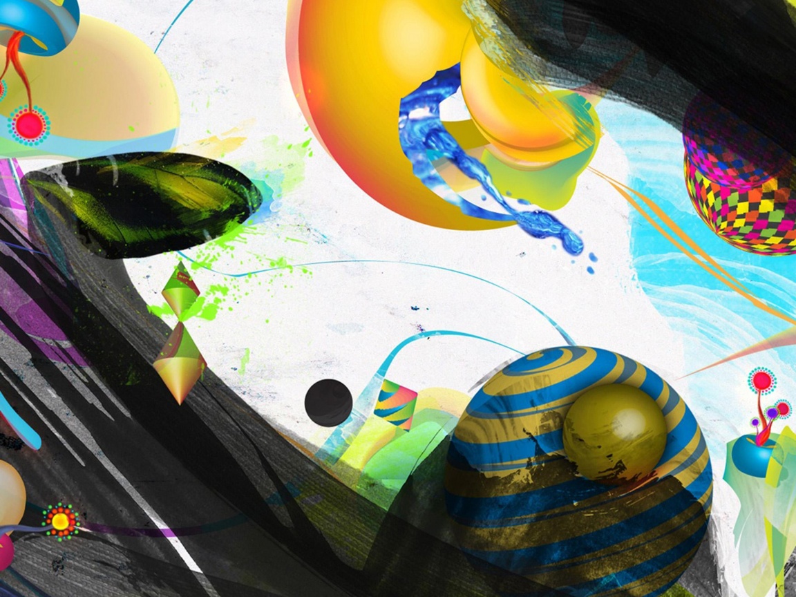 Абстракция из игрушек обои