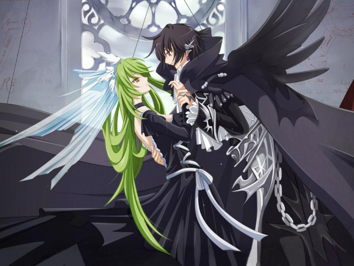 Танец под витражом обои