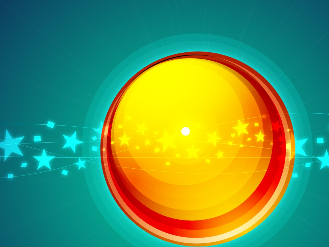 Большой красно-желтый круг обои