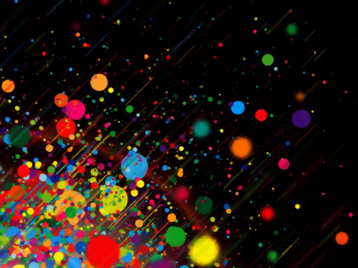 Полёт разноцветных кругов обои