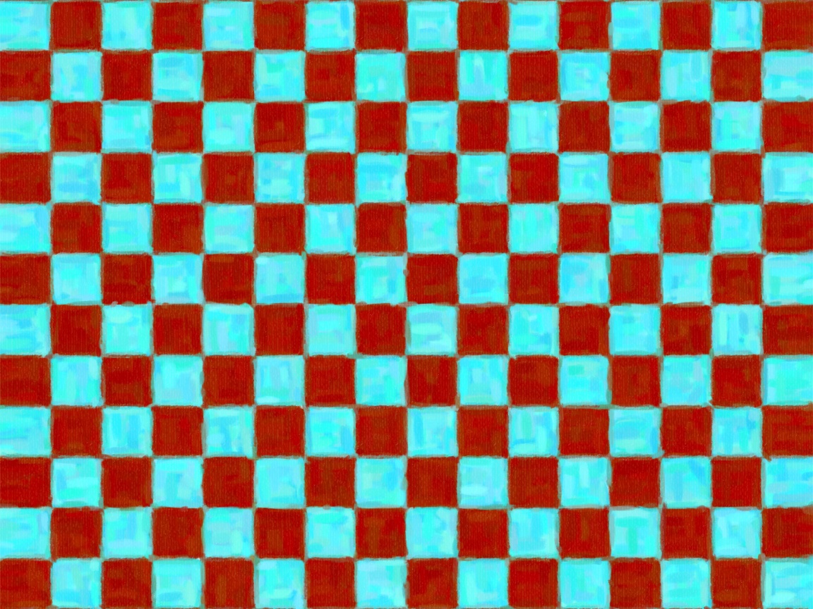 Рисованные красно-голубые клетки обои