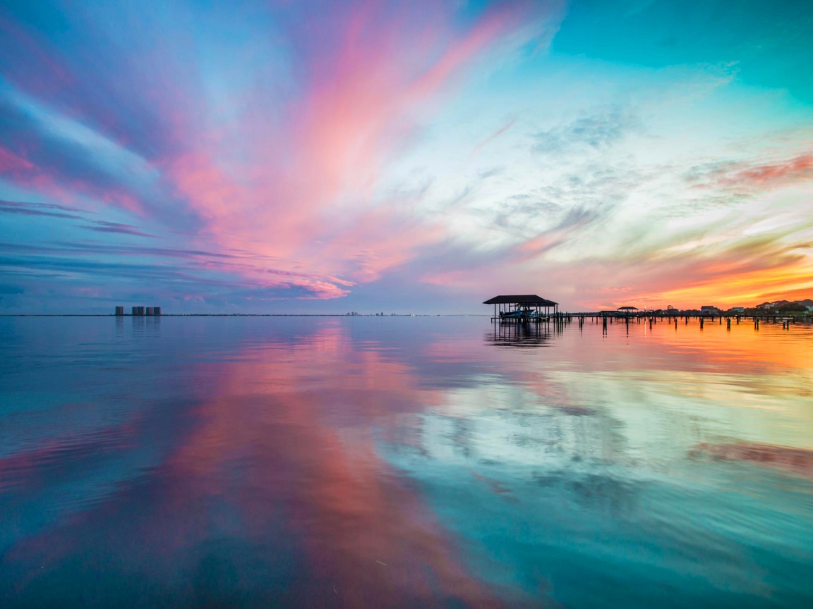 Прекрасный океанский закат обои