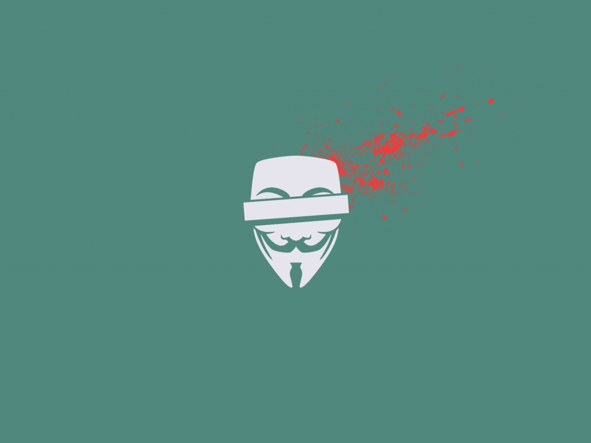 Маска Анонимуса и брызги обои