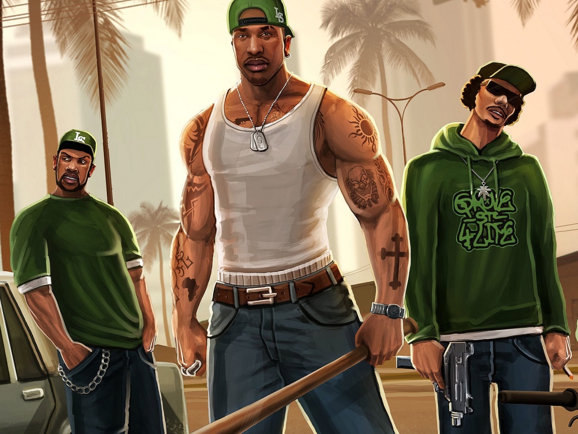 Герои с Грув стрит обои