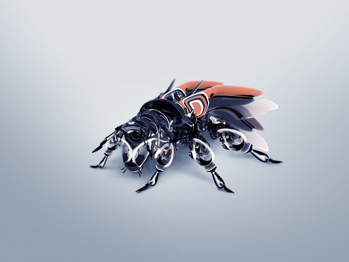 Кибер муха обои