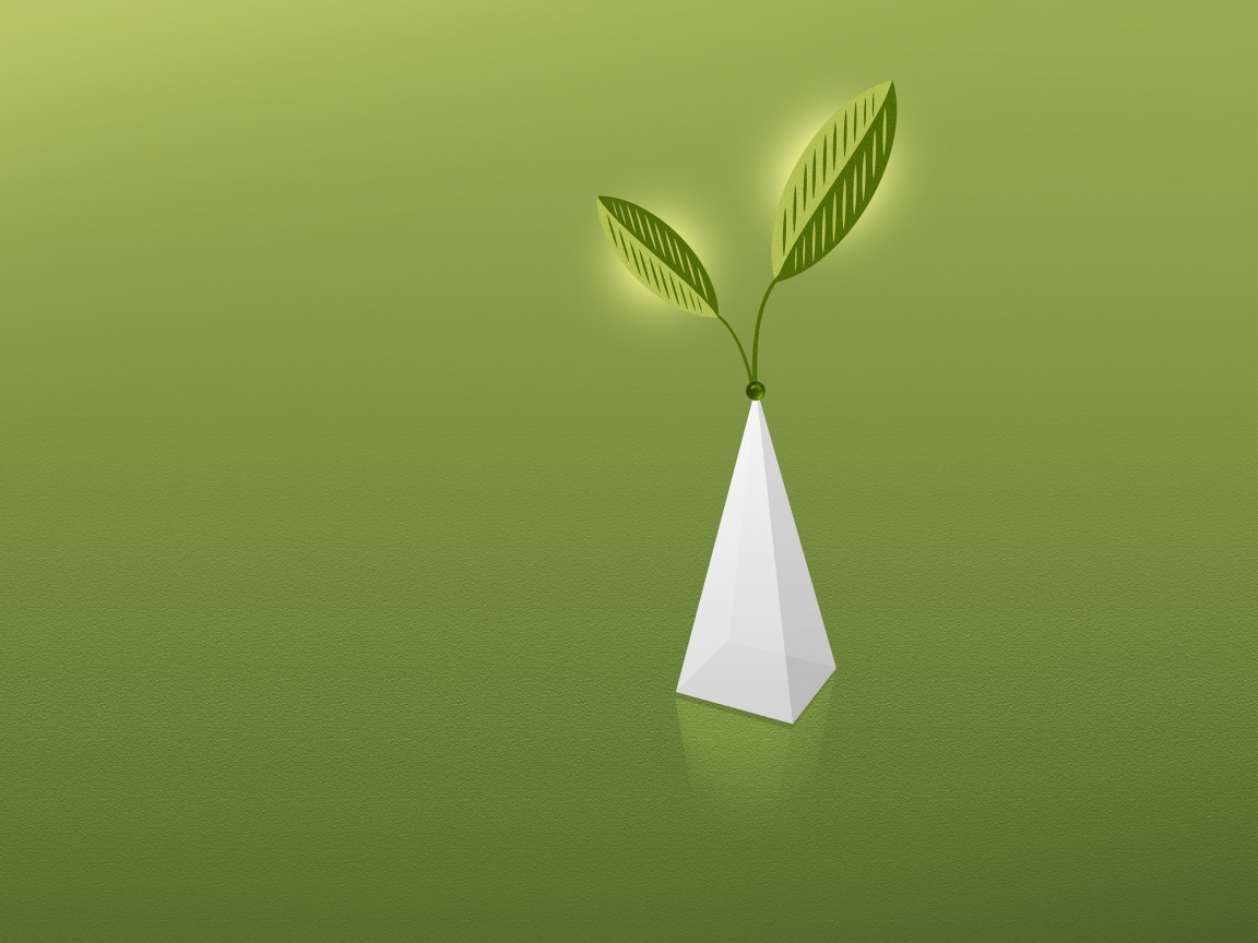 Пирамида и листик обои