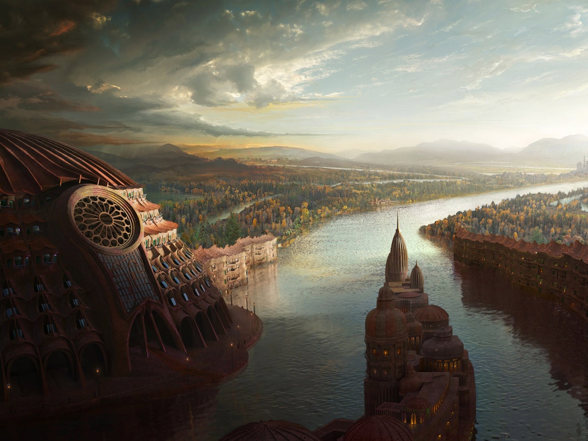 Древний город обои