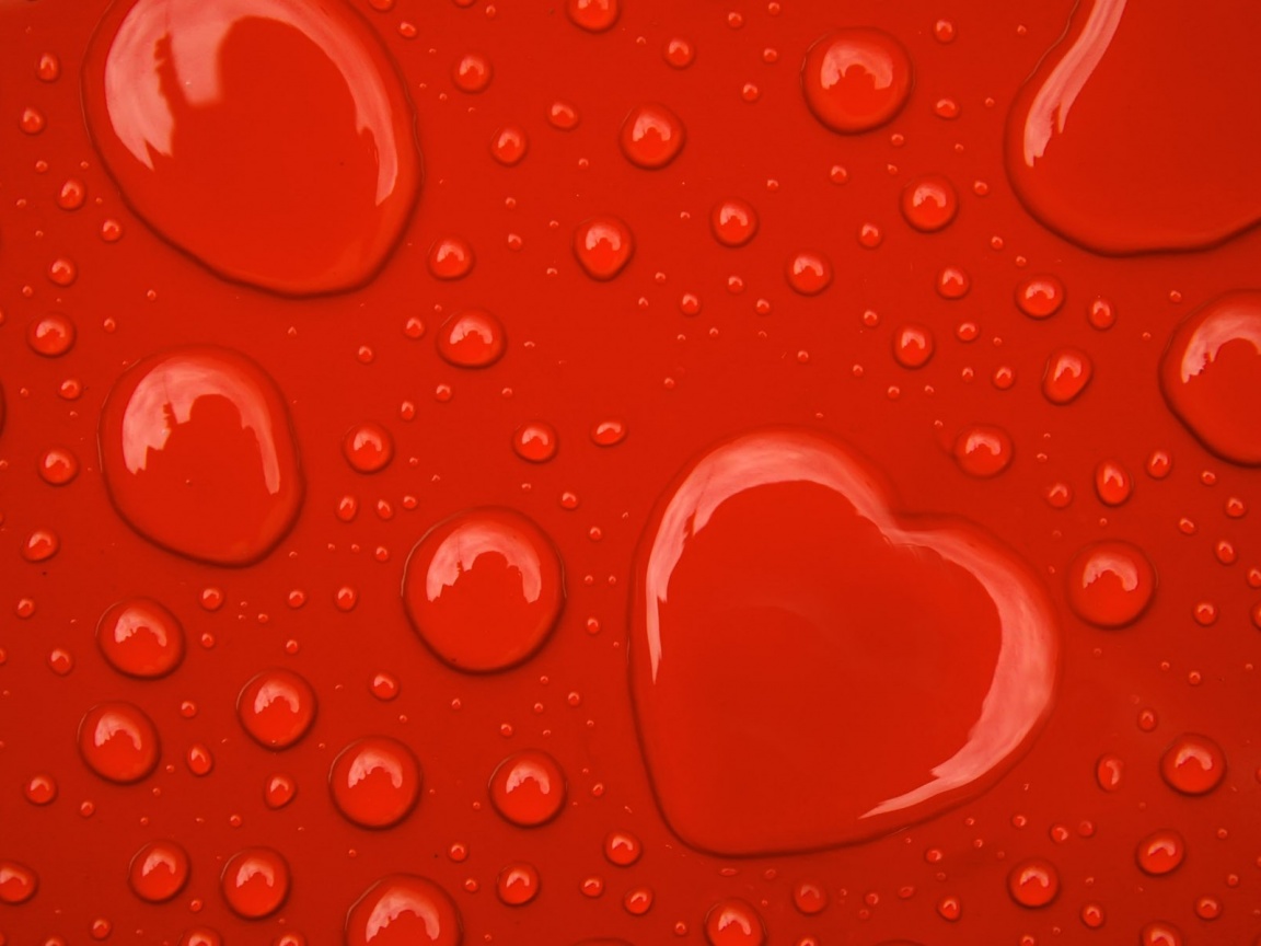 Капли на красном фоне обои