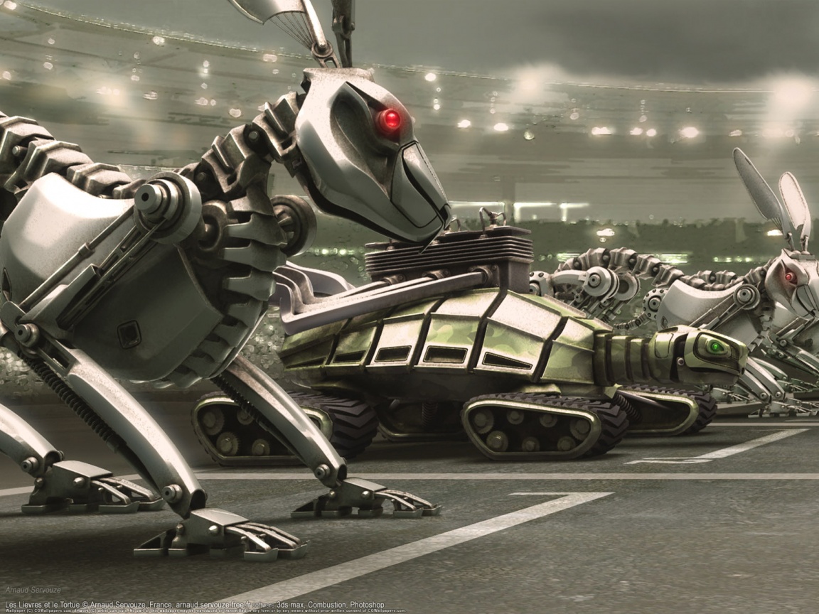 Роботы на старте обои