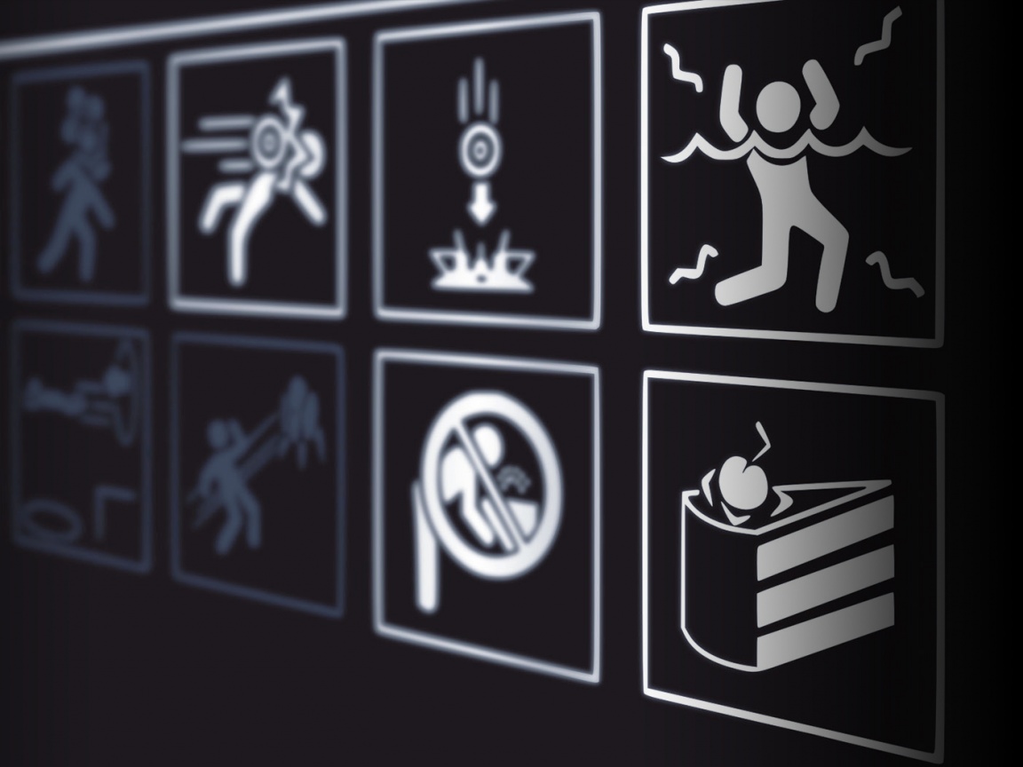 предупреждения Portal обои