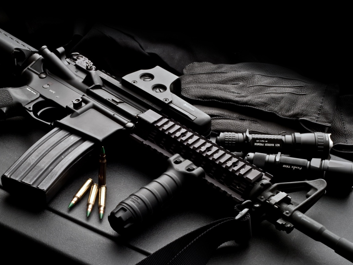 Черный автомат обои